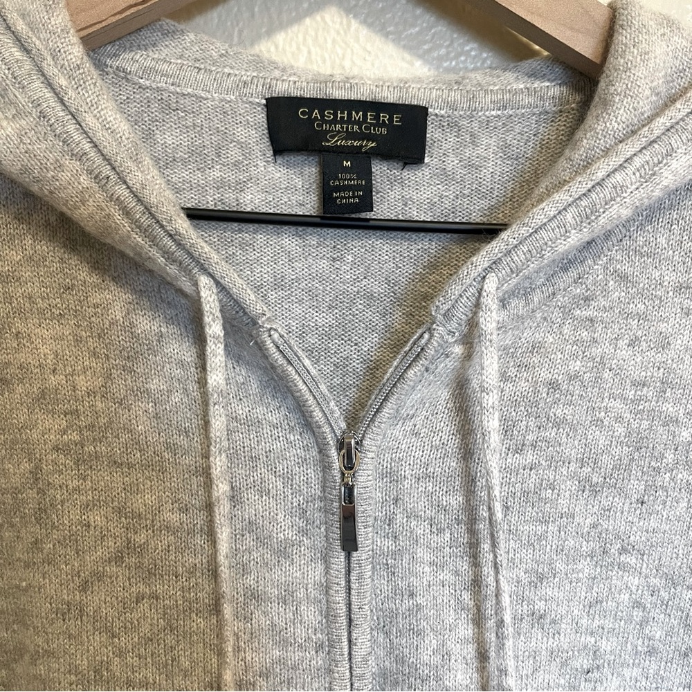 CASHMERE Charter Club hoodie (heather gray)